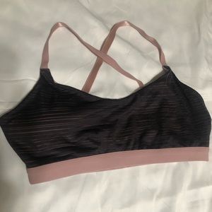 Black and Blush sports bra